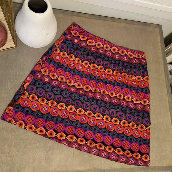 NEW Anthropologie Ellen Embroidered Mini Skirt - Picture 7 of 12